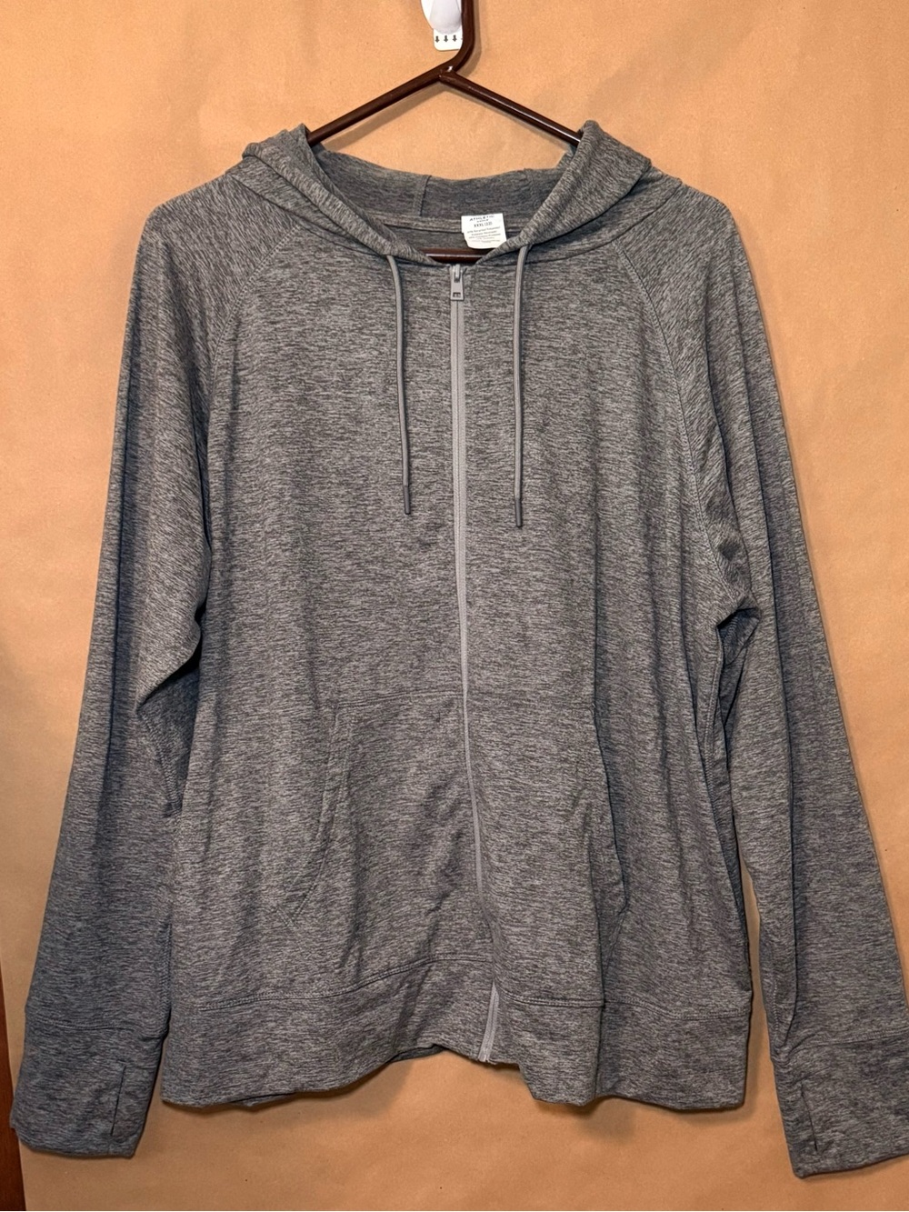 Athletic Works Heather Gray Full Zip Hoodie Jacket